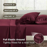 Bedsure Full Size Bed Sheets - 4 Pieces Soft Full Sheet Set - Breathable & Cooling - Hotel Luxury - Easy Care Polyester Microfiber Bedding for Women, Men, Red Bedsure