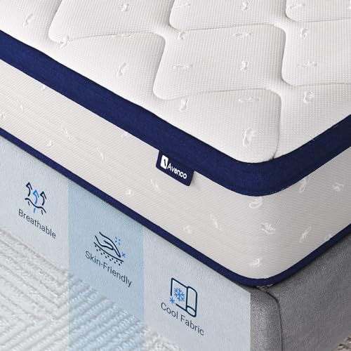 Avenco Twin Size Mattress, 10 Inche Twin Mattress in a Box for Pain Relief & Motion Isolation, CertiPUR-US Certified Twin Bed Mattress Avenco