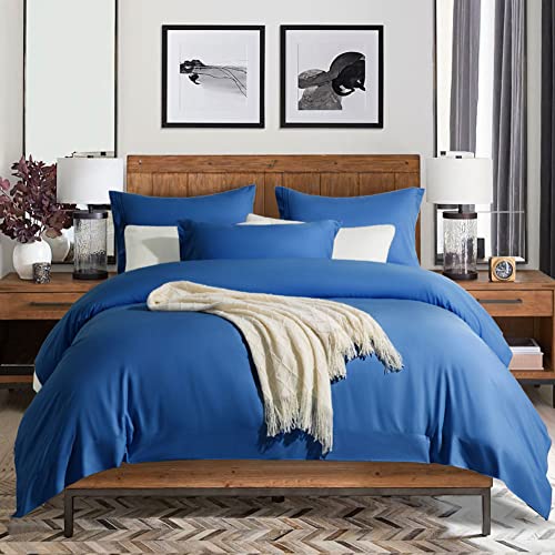 SONORO KATE Bed Sheet Set Super Soft Microfiber 1800 Thread Count Luxury Egyptian Sheets 16-Inch Deep Pocket Wrinkle and Hypoallergenic-4 Piece(Queen, Navy Blue) SONORO KATE