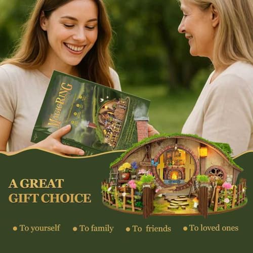 DIY Miniature House Kit - Wooden 3D Puzzles Blind Box Design, Stress-Relieving Craft for Teens & Adults, Dollhouse Kit Gift & Home Decor
