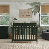 DaVinci Grove 4-in-1 Convertible Crib in Forest Green, Greenguard Gold Certified DaVinci