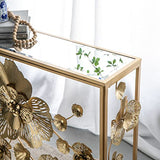 A&B Home Gold Console Table with Mirrored Glass Top - Mid Century Modern Console Table with Metal Frame for Living Room Entryway Foyer Hallway, 40" x 12" x 31" A & B Home