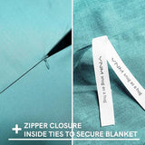 YnM Exclusive Cooling Duvet Cover for Weighted Blankets with 16 Strings (Sea Grass, 48"x72") YnM
