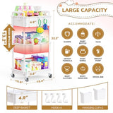 Goovilla Diaper Cart with Lockable Wheels and Easy Assembly, 3 Tier White Rolling Cart for Baby Nursery Storage, Sturdy Ample Diaper Caddy Organizer for Baby Girl, Boy, New Mom, Newborn Essentials