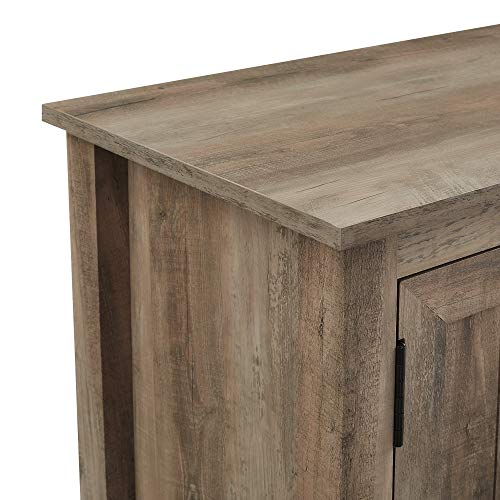 Walker Edison Ashbury Coastal Style Grooved Door TV Stand for TVs up to 80 Inches, 70 Inch, Grey Wash - WoodArtSupply