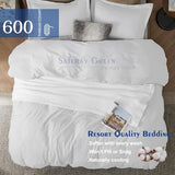Saferay Green Super King 3 Piece Duvet Cover Set 100% Cotton Breathable All Season Super Soft Bedding 98x108 Inches with Zipper Closure & Corner Ties (Super King, White) Saferay Green