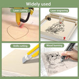 12 Pack Basswood Sheets 1/10x12x12 Inch for Crafts,Unfinished Wood for Laser Cutting & Engraving,Wood Burining,Plywood for Architectural Models. ESRICH