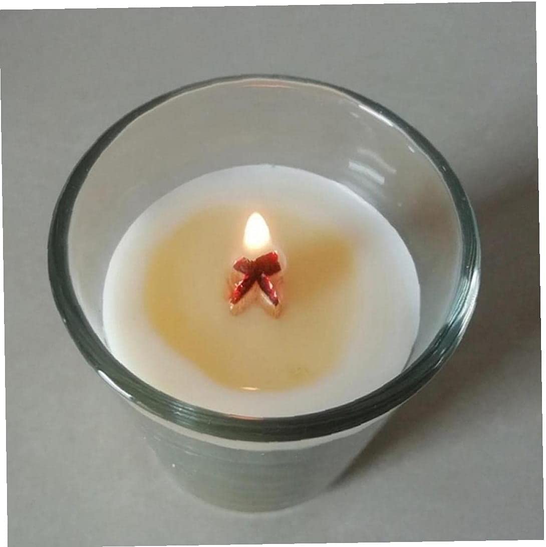 PXBBZDQ Wood Candle Wick Base Clips for Candle Making DIY | Sustainer Tabs Fit Most Wooden Wicks | Longer Burn Time & Less Wasted Wax(50pcs) PXBBZDQ