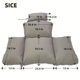 Srutirbo Swing Egg Cushion Replacement, Outdoor Hanging Basket Seat Cushion Pillow, Foldable Hanging Egg Chair Back Cushions with Headrest Pillow (Dark Grey) Srutirbo