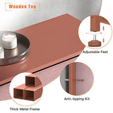 EnHomee Dresser with 12 Drawers, Tall Dressers for Girls Bedroom with Wood Top Metal Frame, Chest of Drawers for Bedroom, Closets, Pink, 11.9" D x 34.8" W x 52.2" H EnHomee