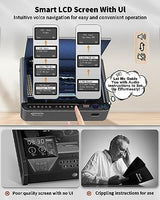 BILLCONCH Smart Gun Safe with Security Cable - Biometric Gun Safe for Handgun 4 Ways Quick Access with Fingerprint/Keypad/Key/APP Lock Pistol Safe for Nightstand Bedside Home Car with LCD/Voice Guide BILLCONCH