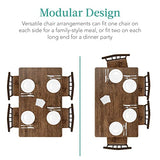 Best Choice Products 5-Piece Metal and Wood Indoor Modern Rectangular Dining Table Furniture Set for Kitchen, Dining Room, Dinette, Breakfast Nook w/ 4 Chairs - Drift Brown Best Choice Products