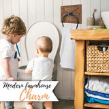 Autumn Alley Farmhouse Hand Towel Ring for Bathroom - Barn Wood Bath Towel Rings Holder - Towel Rings for Bathroom Wall Mounted Decor Mix of Wood, Galvanized Metal & Black Rings Autumn Alley