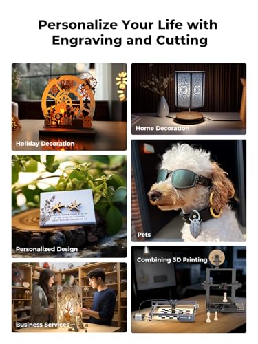 Creality 10W Laser Engraver, Falcon Pro with 3-in-1 Laser for Wood Engraving, 72000mW Efficient Laser Engraving Machine Fit, for Wood, Metal, Paper, Acrylic, Leather, Glass Tumbler Ring, 17" x 16" Creality