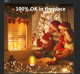 DI MORE 2PCS LED Flame Light, USB Rechargeable Flame Lamp with Remote & Timer, Waterproof Dimmable Flameless Candles Light for Home Party Garden Camping Halloween Christmas Decoration DI MORE