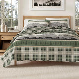 Great Bay Home 3-Piece Reversible Rustic Lodge Bedspread Quilt with 2 Shams. All-Season Quilt Set. (King, Salt Creek) Great Bay Home
