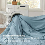 Bedsure King Size Comforter Set, Dusty Blue Soft Prewashed Bedding for All Seasons, 7 Pieces Warm Winter Down Alternative Bed Set, Fluffy Bed in a Bag with Sheets, Pillowcases & Shams Bedsure