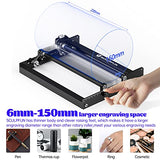 SCULPFUN Laser Rotary Roller, Rotation Auxiliary Kit for Laser Engraver, 360° Auto Rotating Roller for Engraving Cylindrical Objects, Shape Like Bottle Can Pen Cups Lipstick, with 4 Raise Feet SCULPFUN
