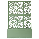 Oakland Living 6 ft. X 4 ft. Green Freestanding Metal Privacy Screen Room Divider with Flower Box Oakland Living