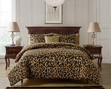 VCNY Home Bed in a Bag 8-Piece Bedding Set - Queen Size | Cheetah Print Shams, Decorative Pillows & Pillowcases | Elevate Your Home Decor | Luxurious, Soft & Cozy | No-Wrinkle Microfiber Polyester VCNY Home
