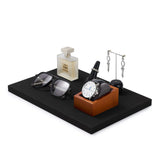 Oirv Solid Wood Single Watch Display Stand Showcase Jewelry Stand Watch Holder with Pillow(Square Single, Creamy-white) Oirlv