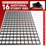 cynnda 4-Tier 60" W x 24" D x 60" H Garage Shelving Heavy Duty 2500LBS Garage Storage Rack Basement Warehouse Storage Shelves Units Adjustable Metal Shelf for Garages(Black) cynnda