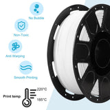 Official 3D Printer Filament Ender PLA Filament 1.75mm, No-Tangling, Strong Bonding and Overhang Performance Dimensional Accuracy +/-0.02mm, 2.2lbs/Spool（White） Creality