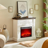 Electric Fireplace with Mantel, 40" Electric Fireplace, Fireplaces Entertainment Center, Fireplaces TV Stand with 23" Insert Heater with 3D Flame for Living Room, 1400W/750W LIDYUK