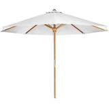 All Things Cedar TU90-W Teak Market Table Umbrella with Canopy, White All Things Cedar