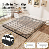 Awesofurni Floating Bed Frame Queen Size with LED Lights and Charging Station, Heavy Duty Modern Metal Platform Bed No Box Spring Needed - Easy Assembly and Noise Free Awesofurni