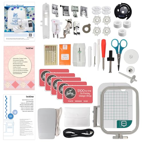 Brother SE700 Combo Embroidery & Sewing Machine with 250+ Accessories including 40 Spools of Embroidery Theads & 43 Spools of Sewing Thread
