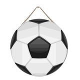 Wooden Sign Soccer Ball Family Sign Wall Hanging Personalized Name Rustic Farmhouse Wood Signs Hanging Wooden Sign Shop Store Salon 12x12in Round Wodevor