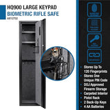 Barska Quick and Easy Dual Access Digital Biometric Fingerprint & Keypad Code Rifle Firearm and Long Gun Safe for Home - 11 Position BARSKA