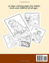 Dog Coloring book: A beautiful coloring book for adults, teens and children of all ages with drawings of dogs WoodArtSupply