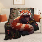 Red Panda Blanket Red Panda Throw Blanket Gifts for Adults Men Women Boys Girls Kids Super Soft Cozy Plush Fluffy Fuzzy Fleece Blanket Decor 40''X50'' Fuzawet