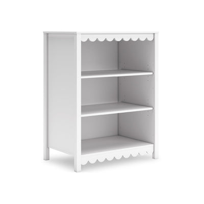 Signature Design by Ashley Hallityn Modern Freestanding 3-Tier Bookcase with 2 Adjustable Shelves, White