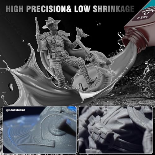 SUNLU High Toughness 3D Printer Resin, Enhanced Flexible 3D Printing Photopolymer Resin, 405nm UV Fast Curing 3D Resin for Most LCD DLP SLA Resin 3D Printers, Bendable and not Brittle, 2000g Dark Grey