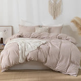 YHJWW Tan Gingham Duvet Cover Bedding Set Prewashed Extra Soft Comfy Breathable 3 Piece Brown Plaid Checkered Grid Vintage Comforter Cover Set Cute Aesthetic (Full 80"x90", No Comforter) YHJWW