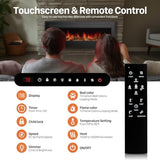 Sweetcrispy 50" Electric Fireplace Wall Mounted or Recessed Insert, 1500W/750W Freestanding Fireplaces Heater with Remote Control,13 Adjustable Flame Color, 12H Timer, Touch Screen Sweetcrispy
