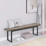STHOUYN 59” Dining Bench Pair of 2 for 6-8 Person, Farmhouse Indoor Kitchen Table Benches, Bed Bench, Industrial Shoe Bench, Entryway Benches (Grey 2pcs) STHOUYN