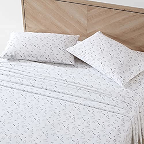 Eddie Bauer - King Sheets, Cotton Percale Bedding Set, Crisp & Cool Home Decor (Animal Tracks, King) Eddie Bauer