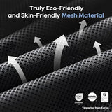 COLAMY Ergonomic Mesh Office Chair with Footrest, Executive High Back Computer Desk Chair with Wide Headrest and Adjustable 3D Arms, Backrest Height, Tilt Lock and Lumbar Support, Black COLAMY