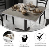 Flash Furniture Glenbrook 36" Square Table Top with White or Gray Reversible Laminate Top Flash Furniture
