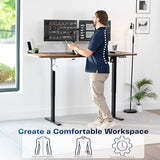 VIVO Electric 71 x 30 in Rustic Standing Desk, Memory Height Adjustment, 1B Series, Holds 220 lbs, Vintage Brown Top Black Frame, DESK-KIT-1B7N VIVO