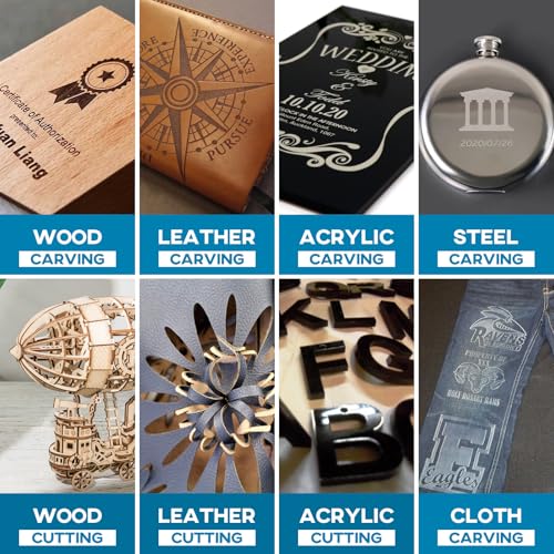 SCULPFUN S1 Laser Engraver, Engraving Machine with 0.01mm High Precision, High Speed Laser Cutter for Wood Metal and Leather, Engraving Area 410 * 420mm SCULPFUN