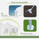 Outdoor Party Tent 20 X 15 FT White Party Tents for Parties with 2 Doors and 6 Removable Sidewalls Wedding Tents Double Pointed Top Design Heavy Duty Canopy for Weddings Backyard Events RocVanc