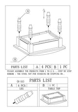 Frenchi Furniture Foot Stool, 13.2"D x 17.84"W x 5.12"H, Cherry Frenchi Furniture