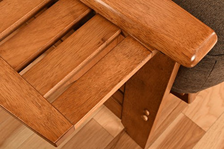 Kodiak Furniture Phoenix Futon Set with Linen Stone Mattress and Storage Drawers, Full, Barbados Kodiak Furniture