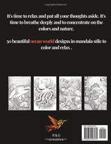 MINDFULLNESS Coloring book for adults: Beautiful Ocean World Mandalas drawings | for Stress Relieving, Anxiety reduction and great art meditation. WoodArtSupply