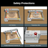 LASER TREE Laser Engraver, 40000mW（40W）Output Power Laser Engraver Machine, High Precision Laser Cutter and Engraver for Wood & Metal Paper Acrylic Glass Leather etc, Class 4 (Basic) LASER TREE